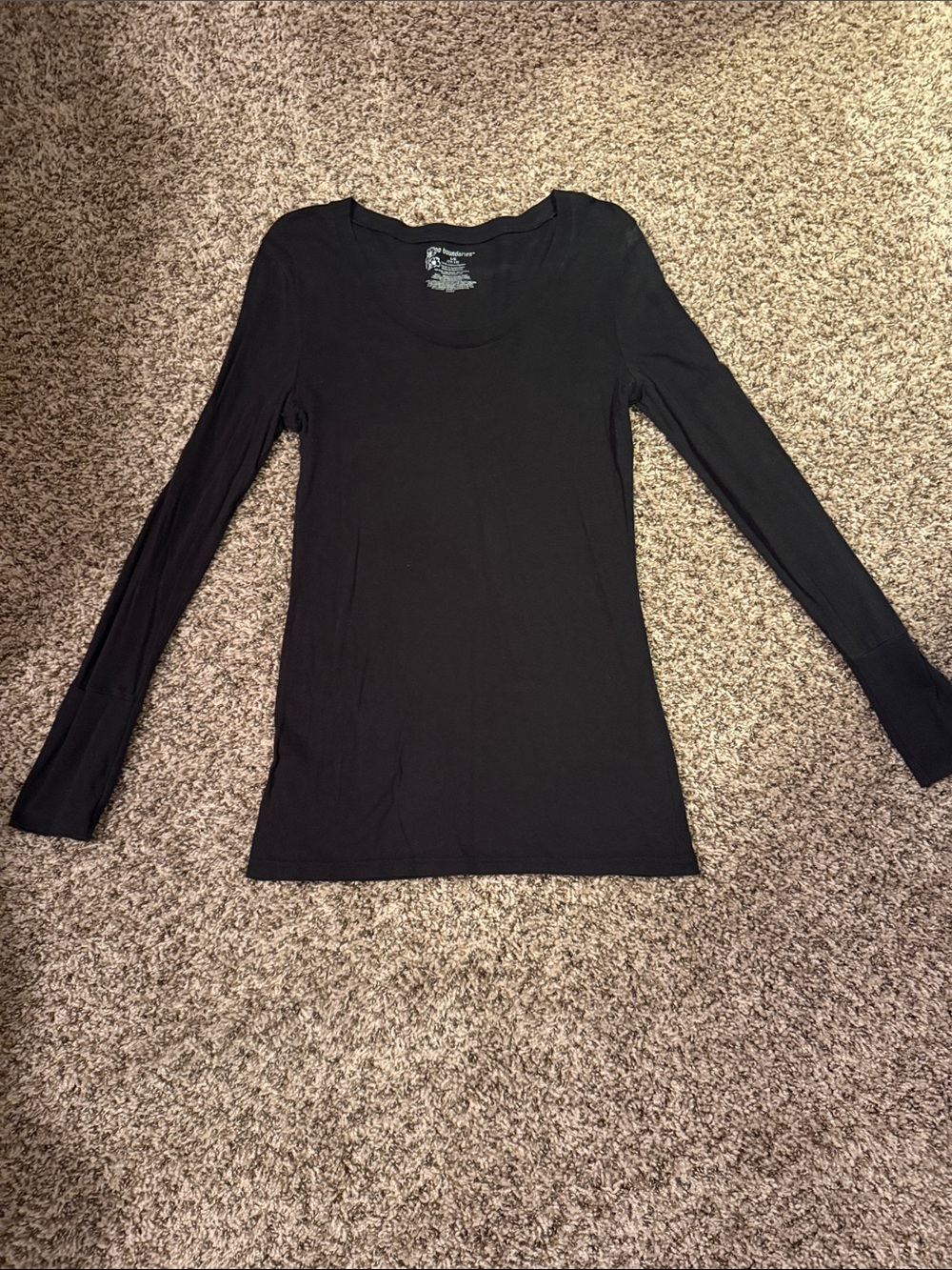 No Boundaries Black Long Sleeve Scoop Neck Top